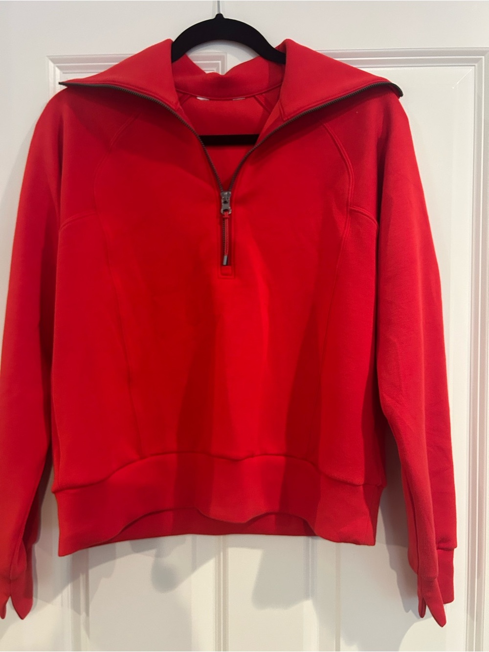 SPANX Red Half-Zip Women's Sweatshirt